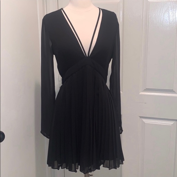 NBD Pleated Sheer Dress - Picture 3 of 8